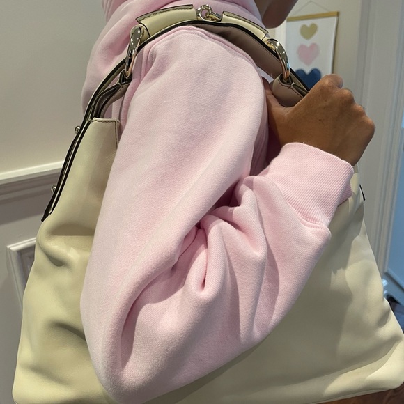 Authentic Gucci Cream Horsebit Hobo Bag - Picture 10 of 10